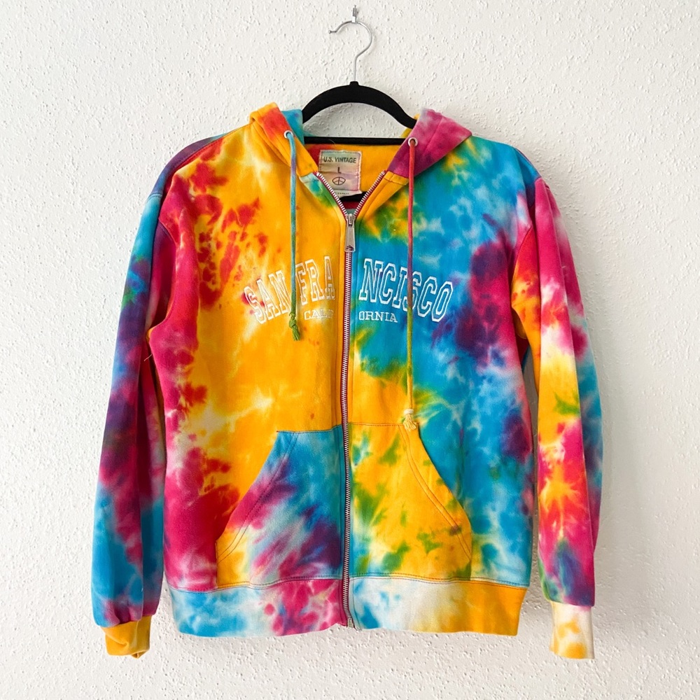Vintage Tie Dye San Francisco Zipper Jacket